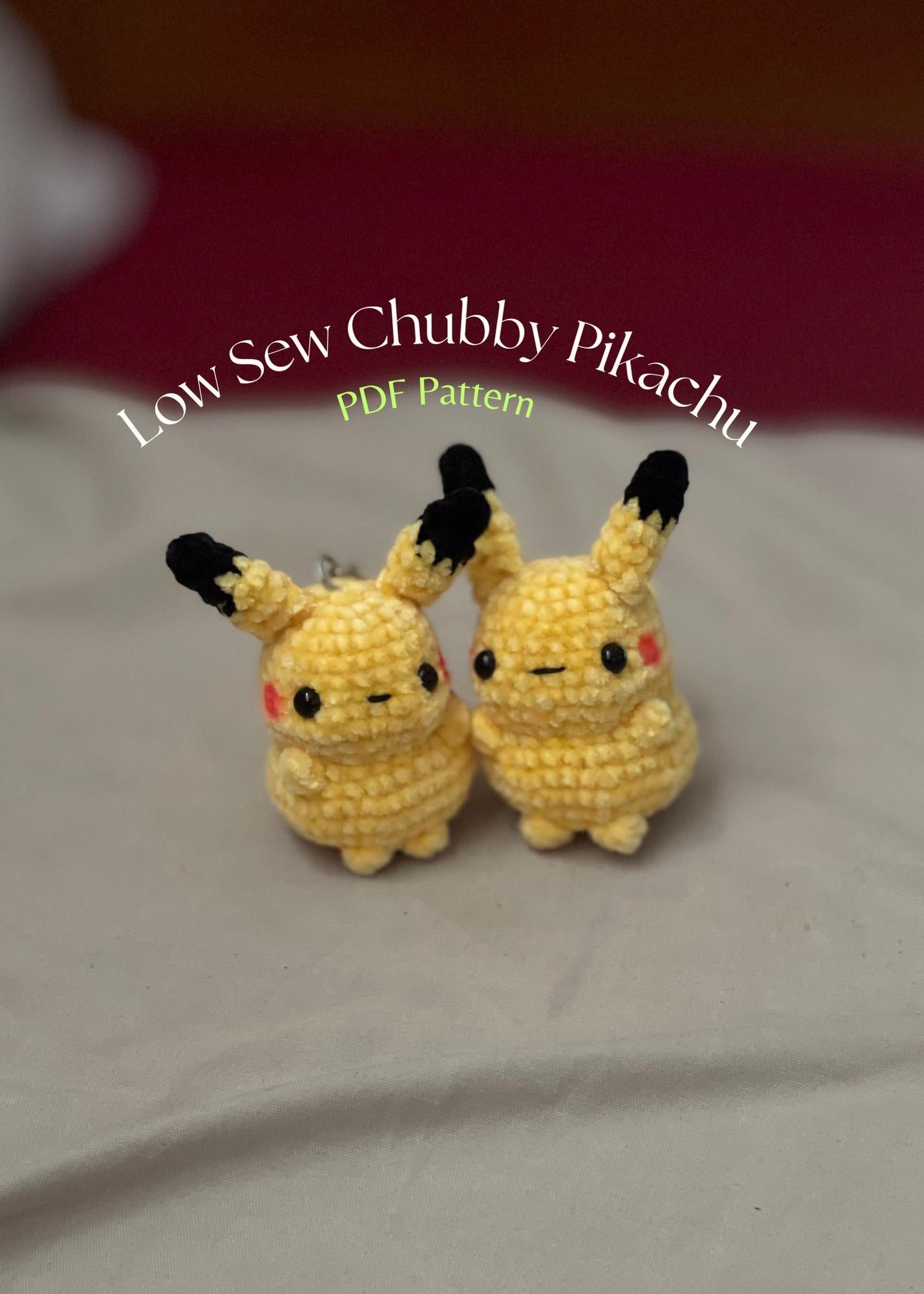 Low Sew Pikaboo Pattern PDF Crochet Pattern, Digital File Amigurumi Pattern