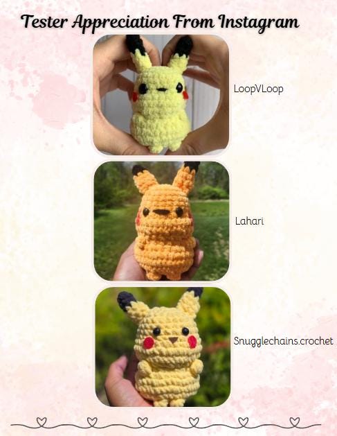 Low Sew Pikaboo Pattern PDF Crochet Pattern, Digital File Amigurumi Pattern