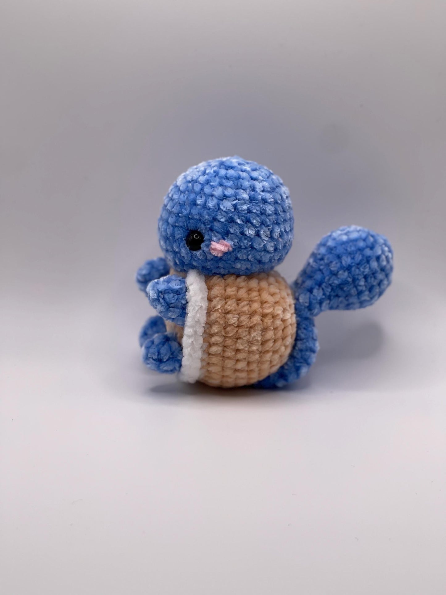 Handmade Water Turtle Starter Plushie: Crochet Amigurumi Toy