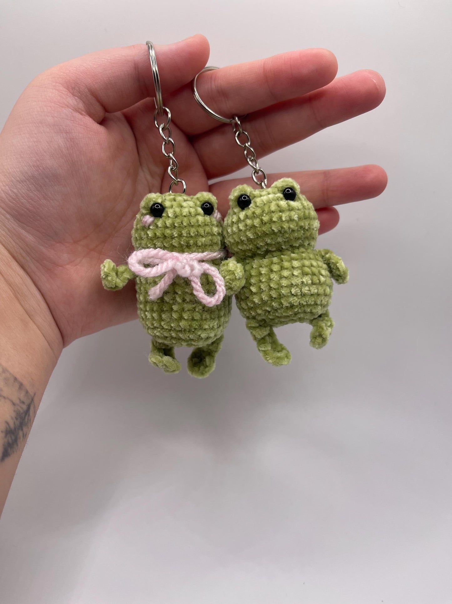 Green Froggy Keychain With Or Without A Bow