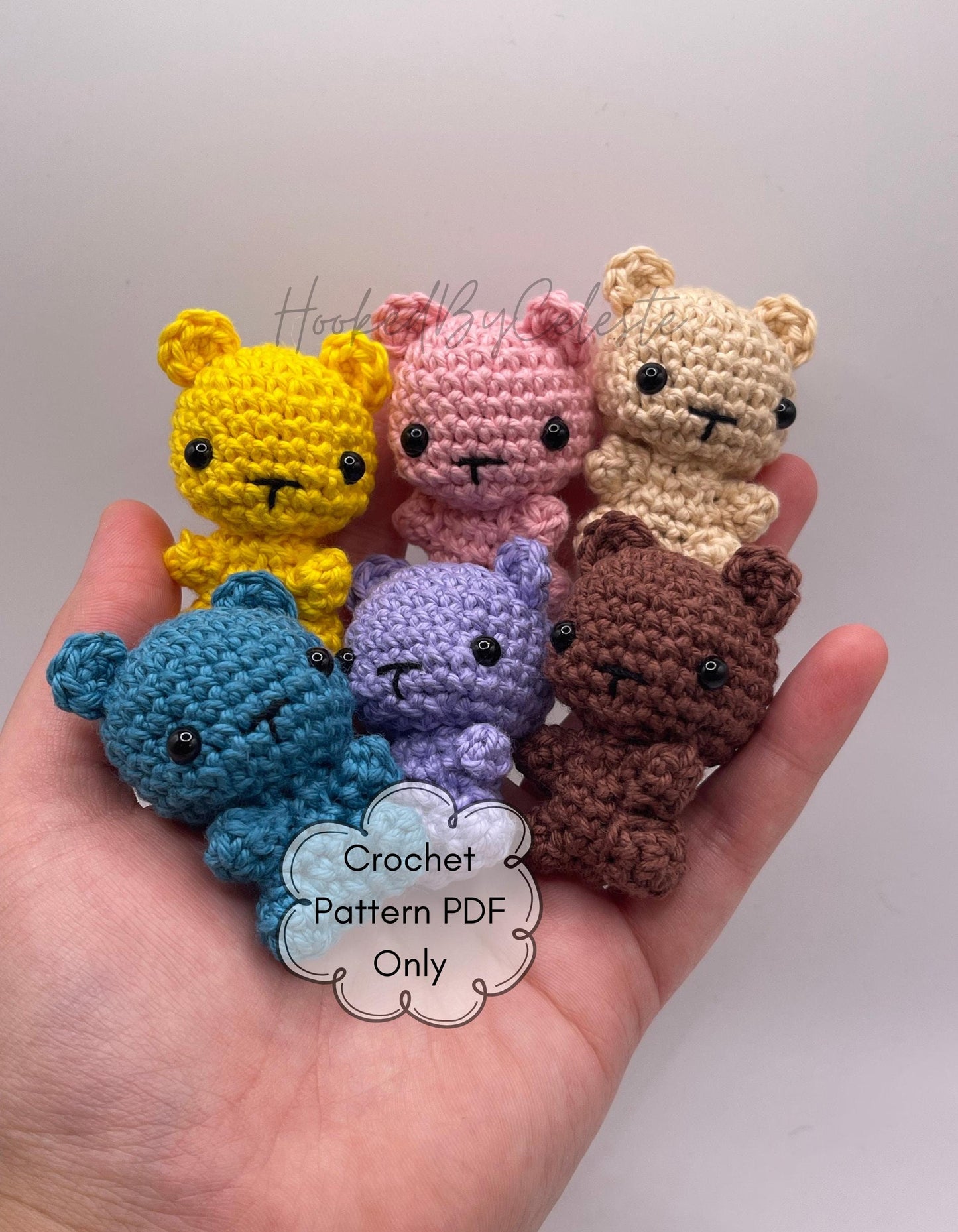 Kissing Teddy Bears, PDF Crochet Pattern, Digital File Amigurumi Pattern