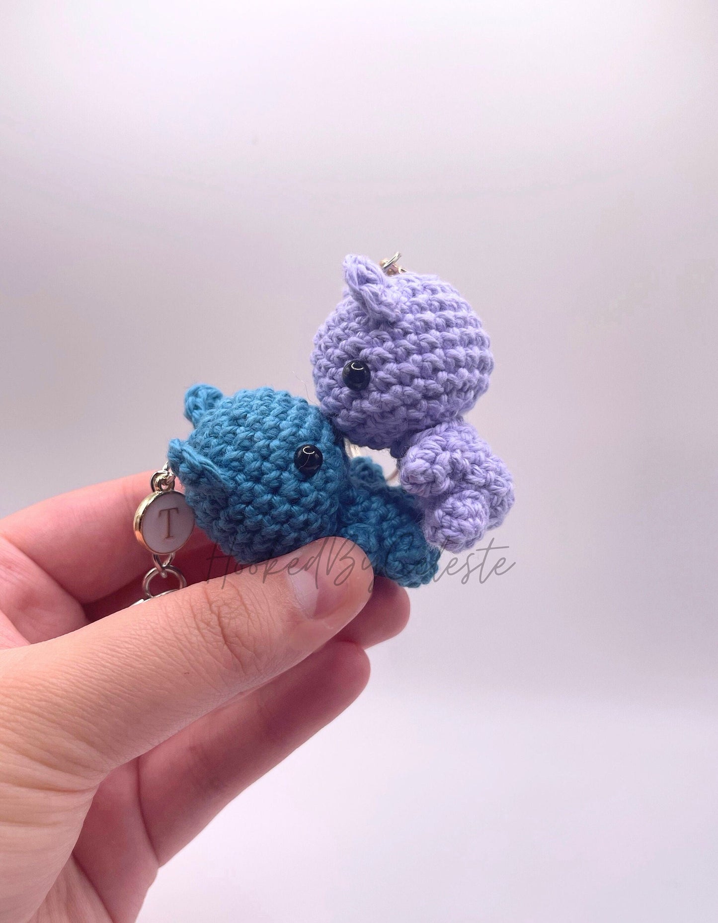 Couples Magnetic Teddy Bear Keychains: Crochet Anniversary Gift