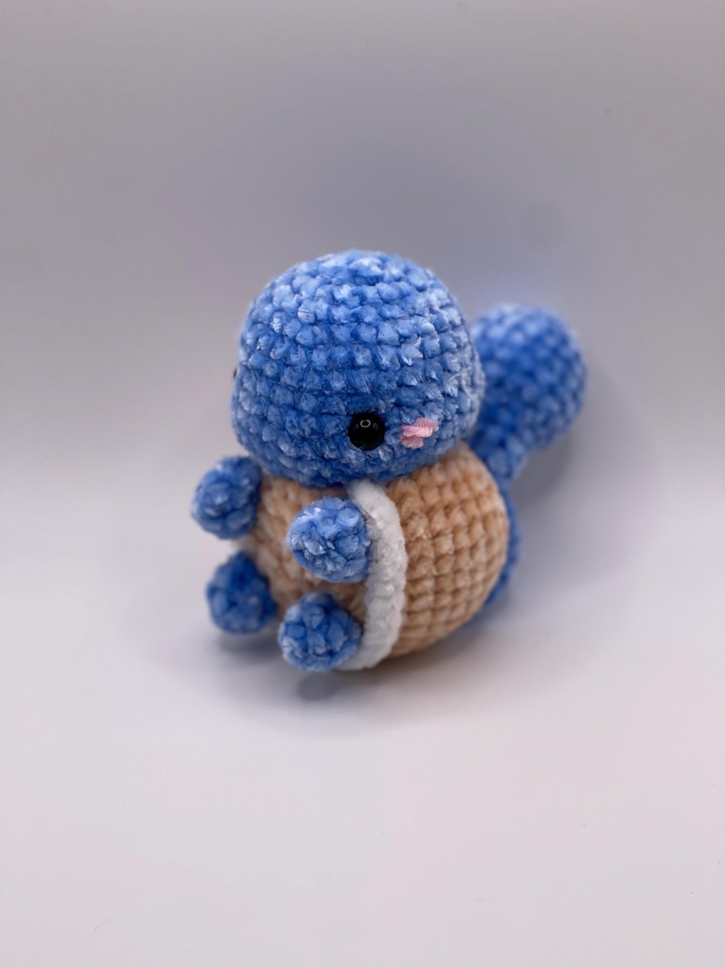 Handmade Water Turtle Starter Plushie: Crochet Amigurumi Toy
