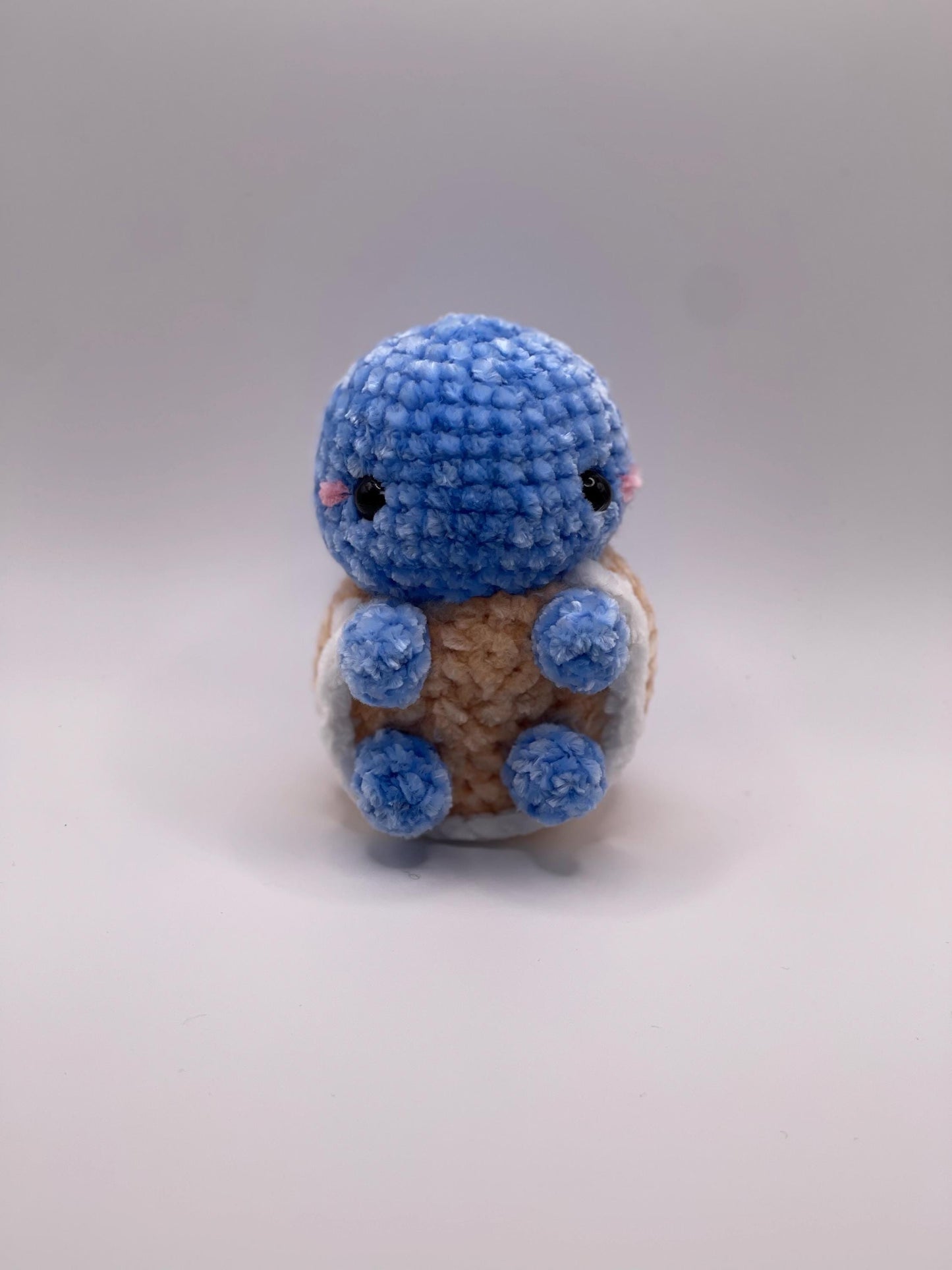 Handmade Water Turtle Starter Plushie: Crochet Amigurumi Toy
