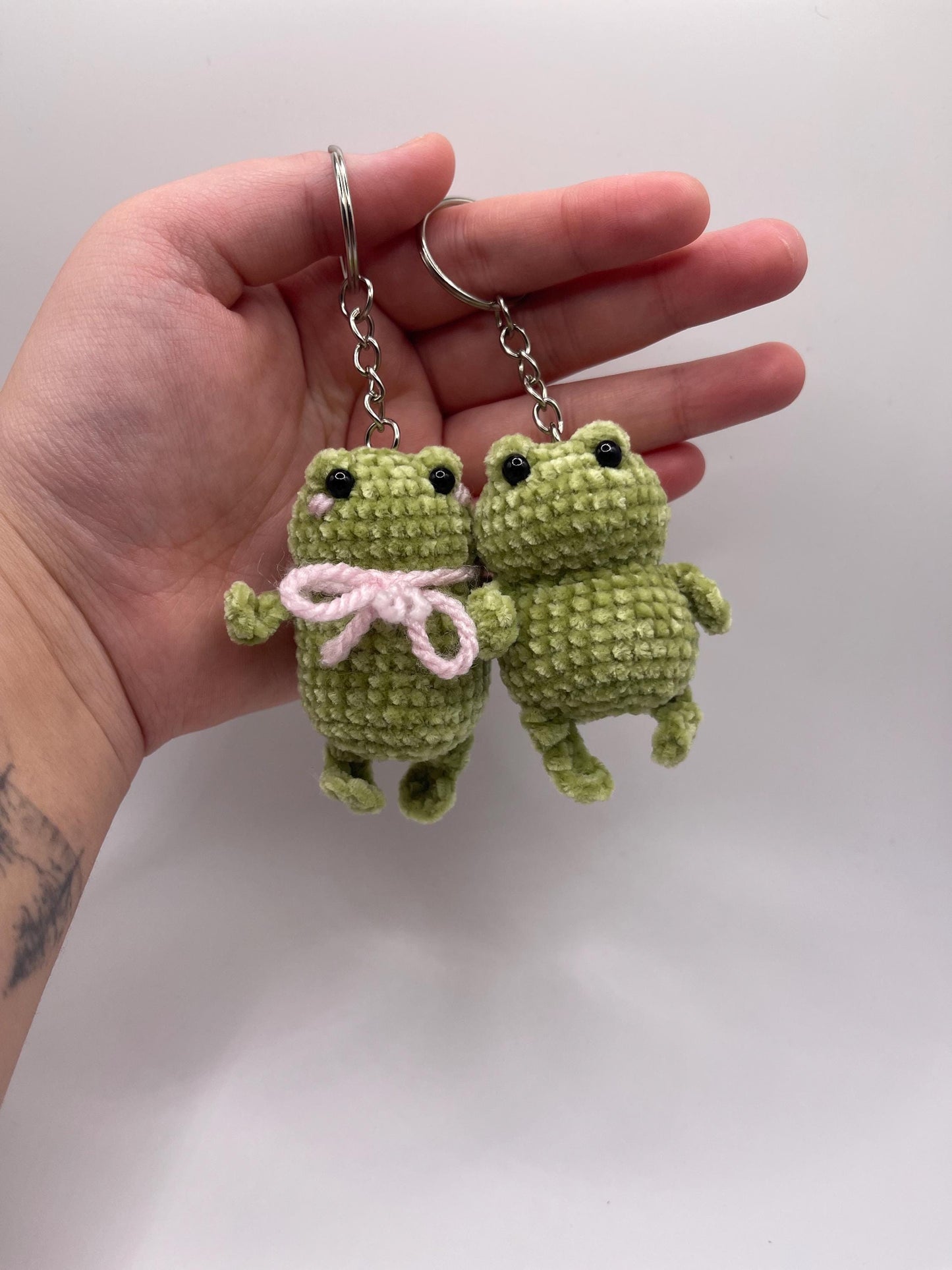 Green Froggy Keychain With Or Without A Bow