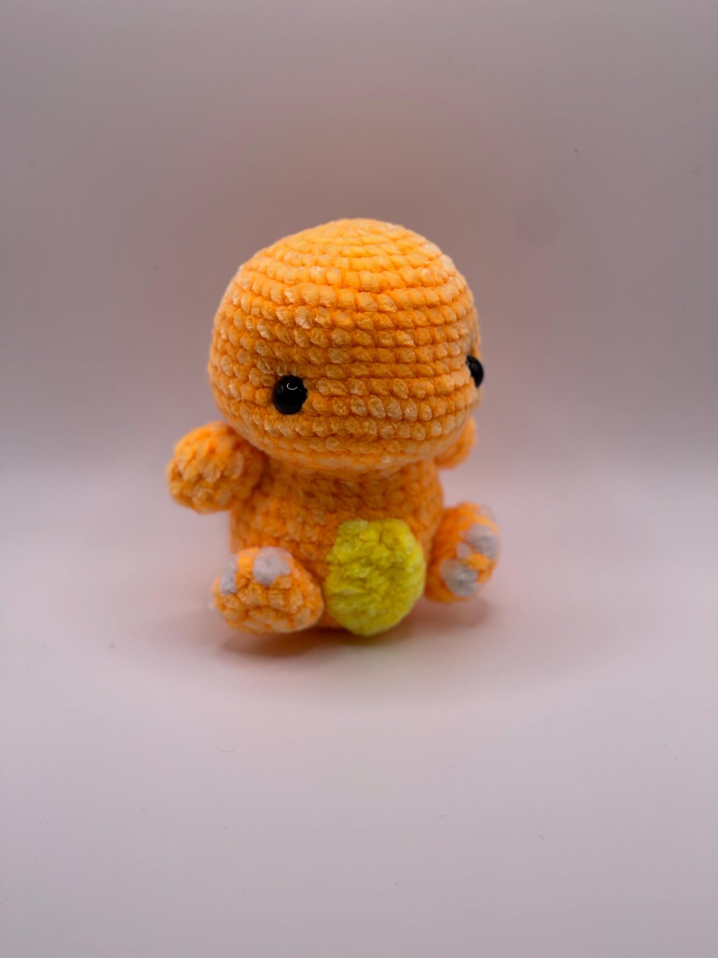 Fire Dragon Plushie, Crocheted Blazing Salamander Toy, Fire Type Starters