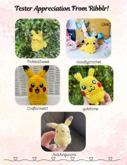 Low Sew Pikaboo Pattern PDF Crochet Pattern, Digital File Amigurumi Pattern