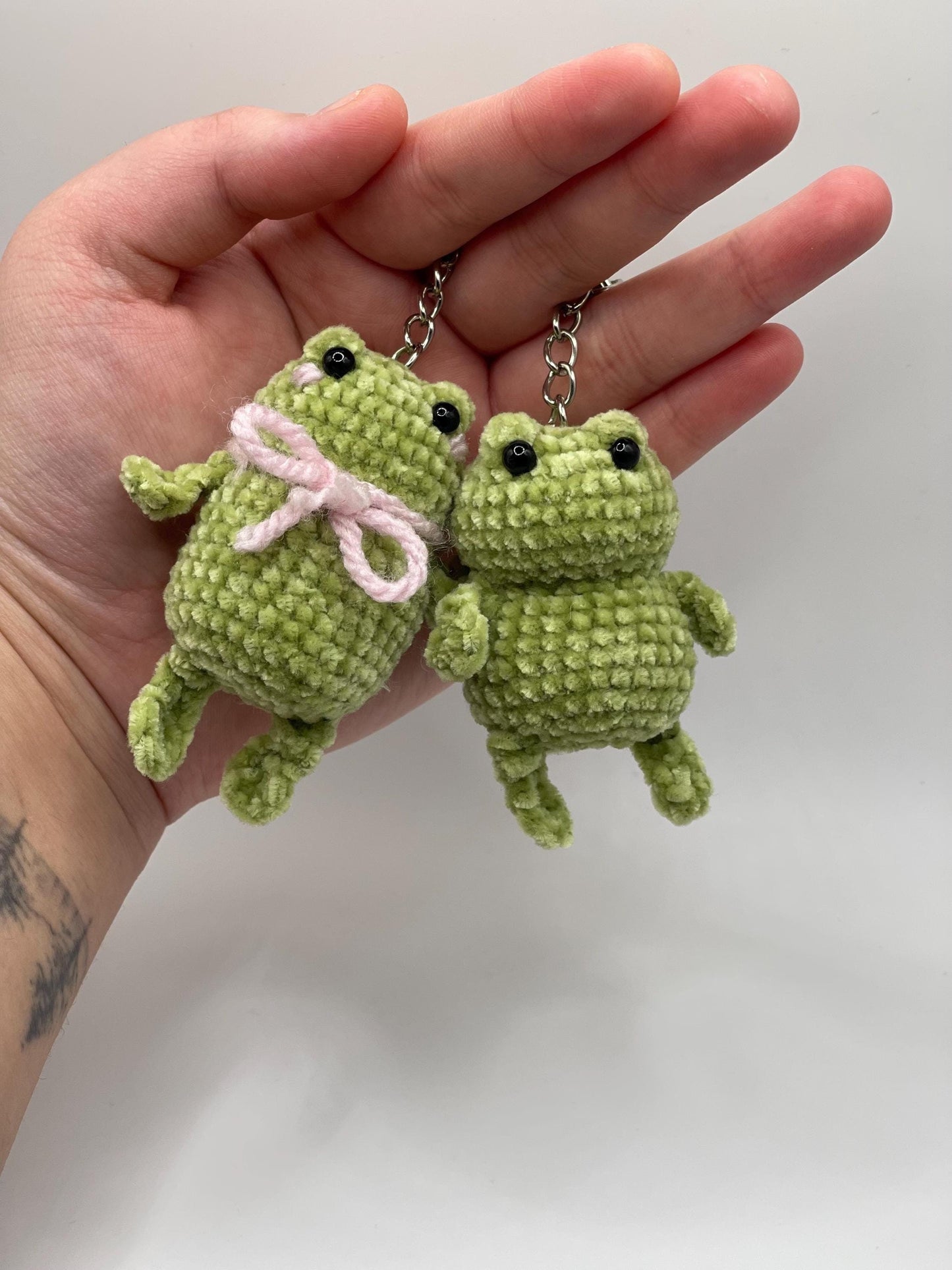 Green Froggy Keychain With Or Without A Bow