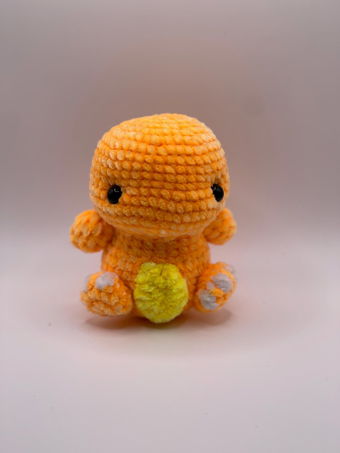 Fire Dragon Plushie, Crocheted Blazing Salamander Toy, Fire Type Starters