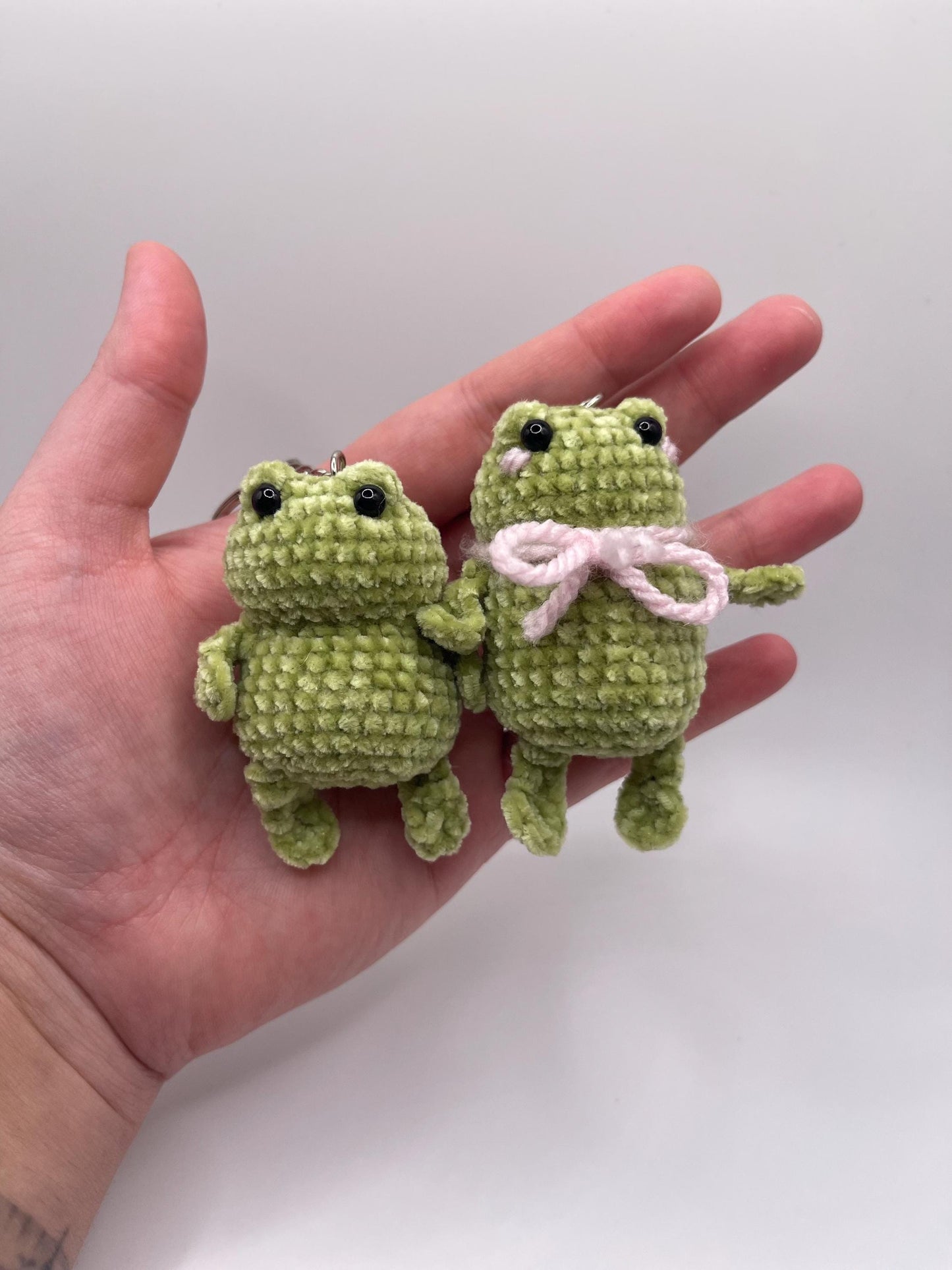 Green Froggy Keychain With Or Without A Bow