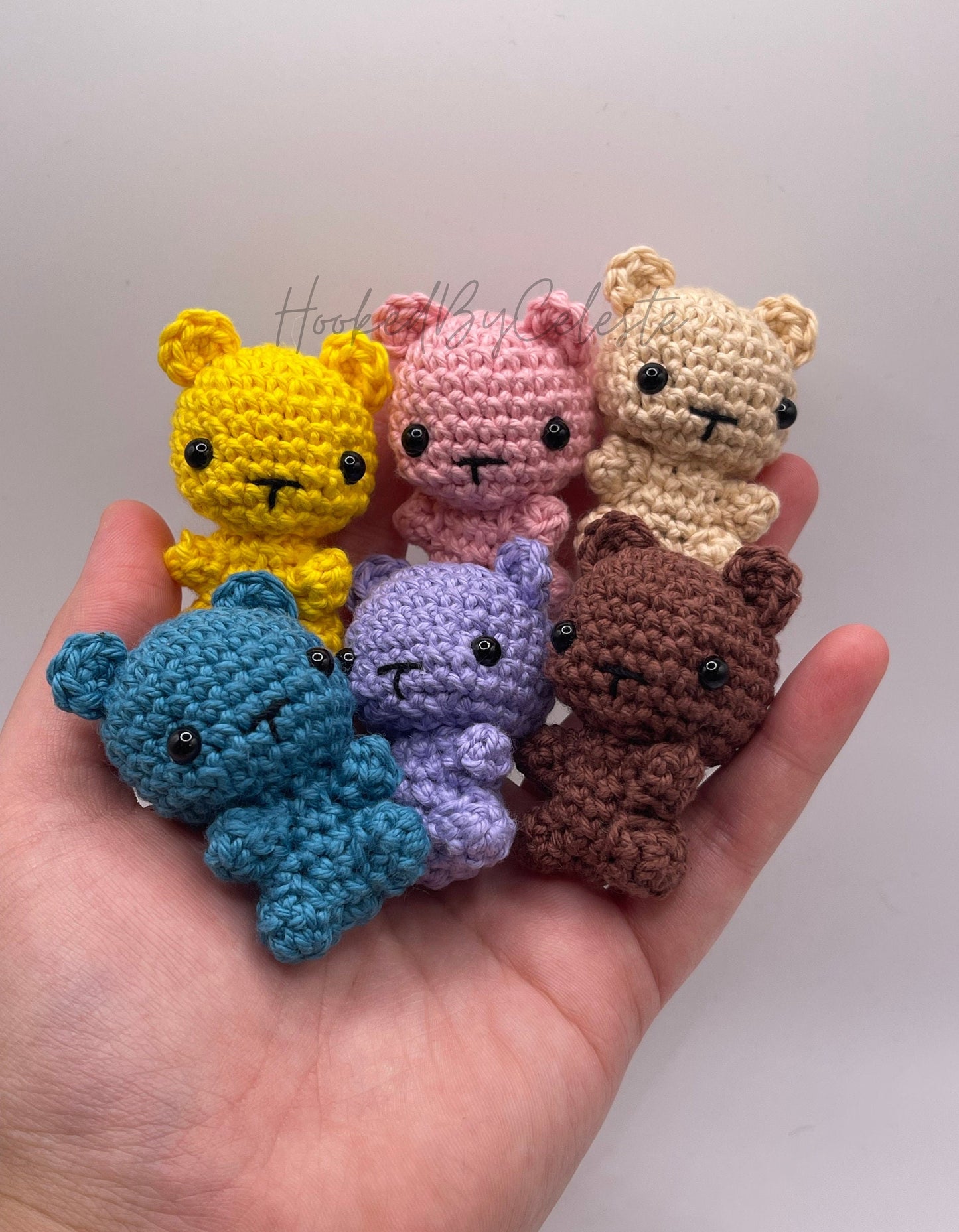 Couples Magnetic Teddy Bear Keychains: Crochet Anniversary Gift