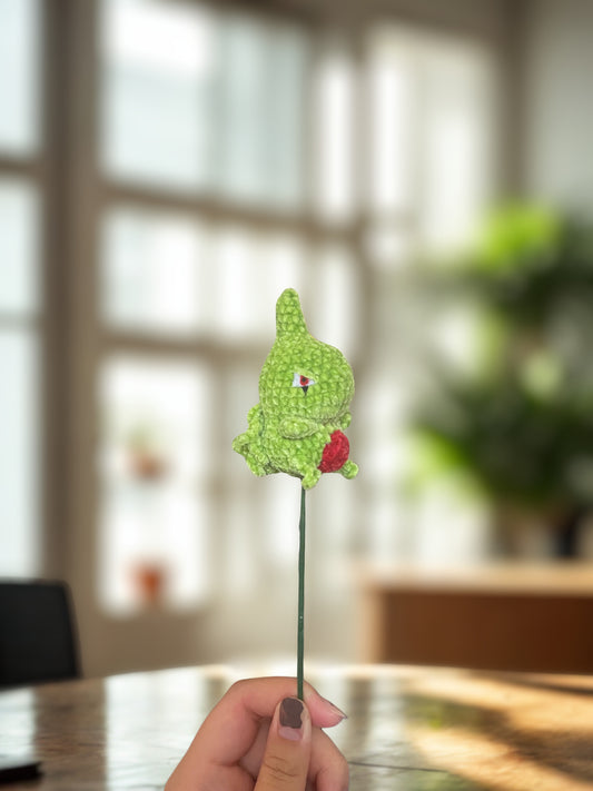 Larvitar Pokemon Keychain